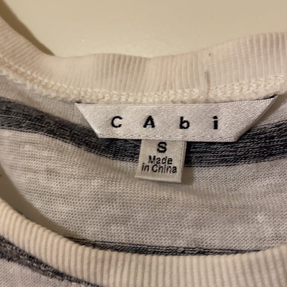 Cabi White with Black strips Top Size Small - Picture 3 of 3